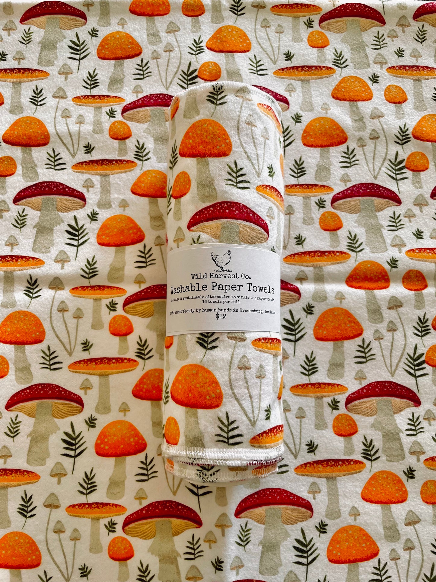 Mushroom Washable Paper Towels