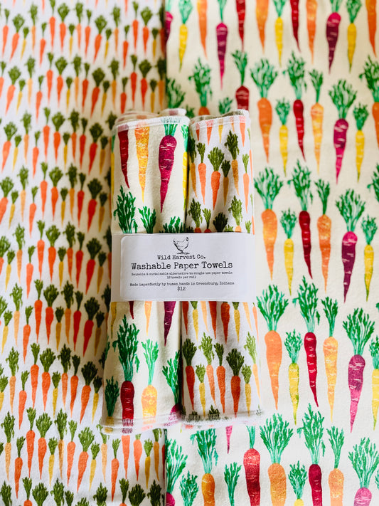 Mixed Carrots Washable Paper Towels