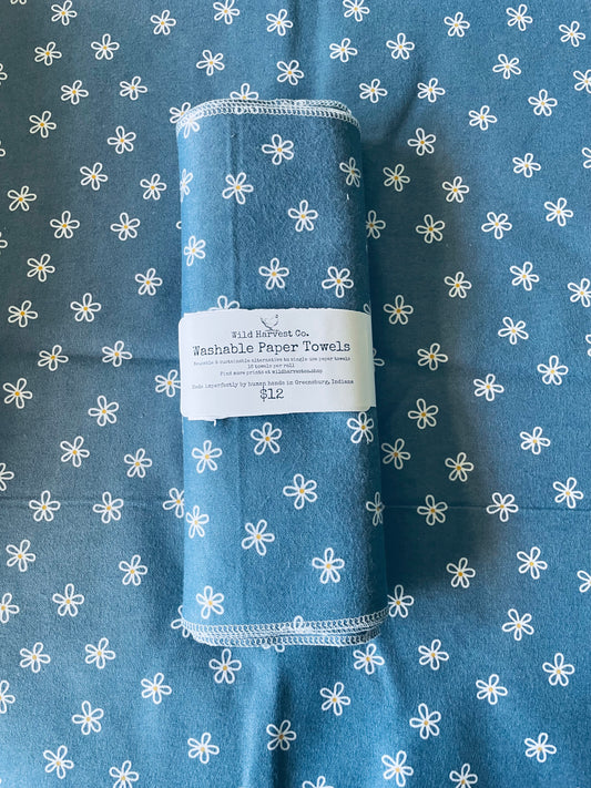 Dainty Floral Washable Paper Towels