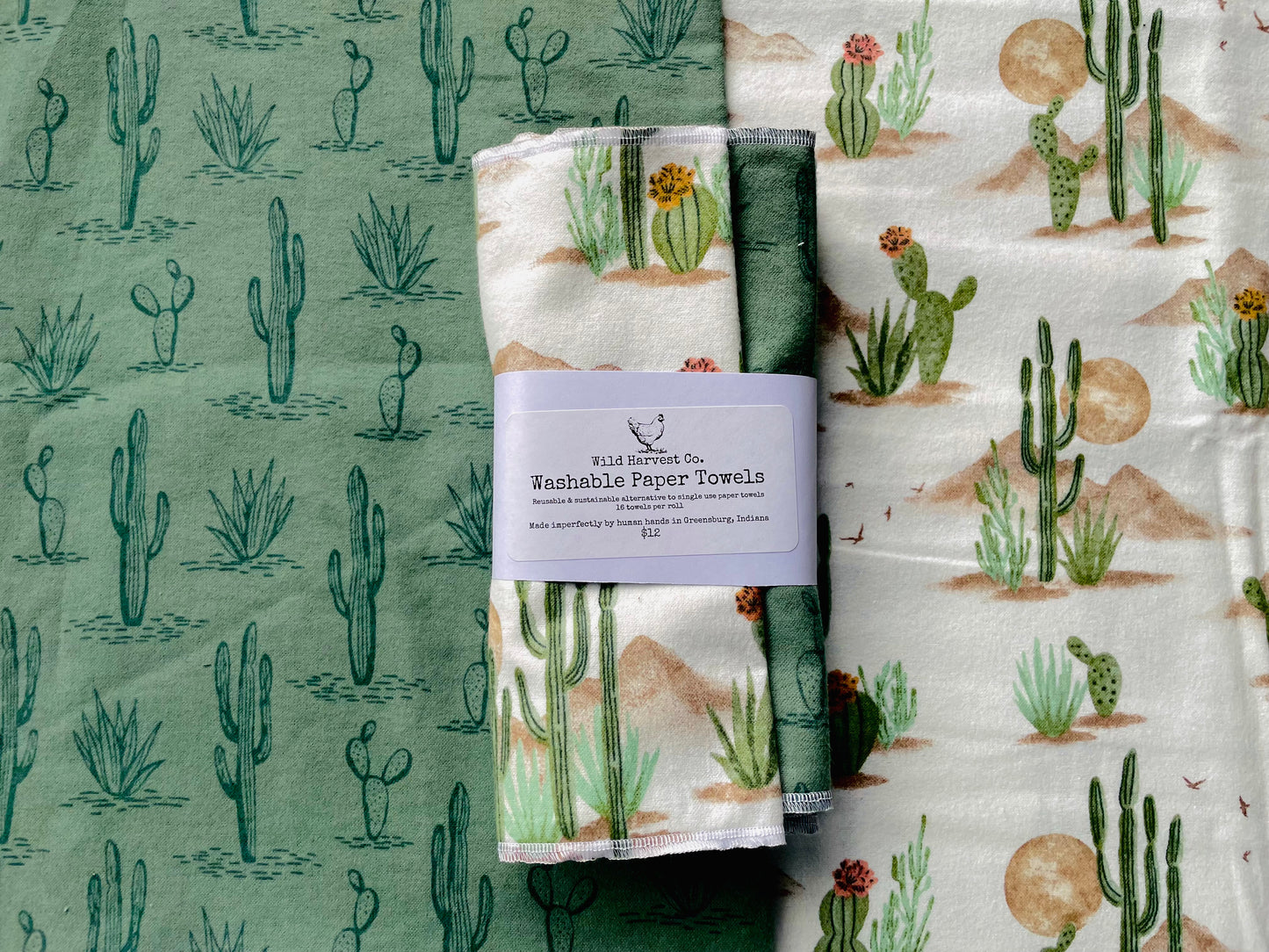 Mixed Cactus Washable Paper Towels