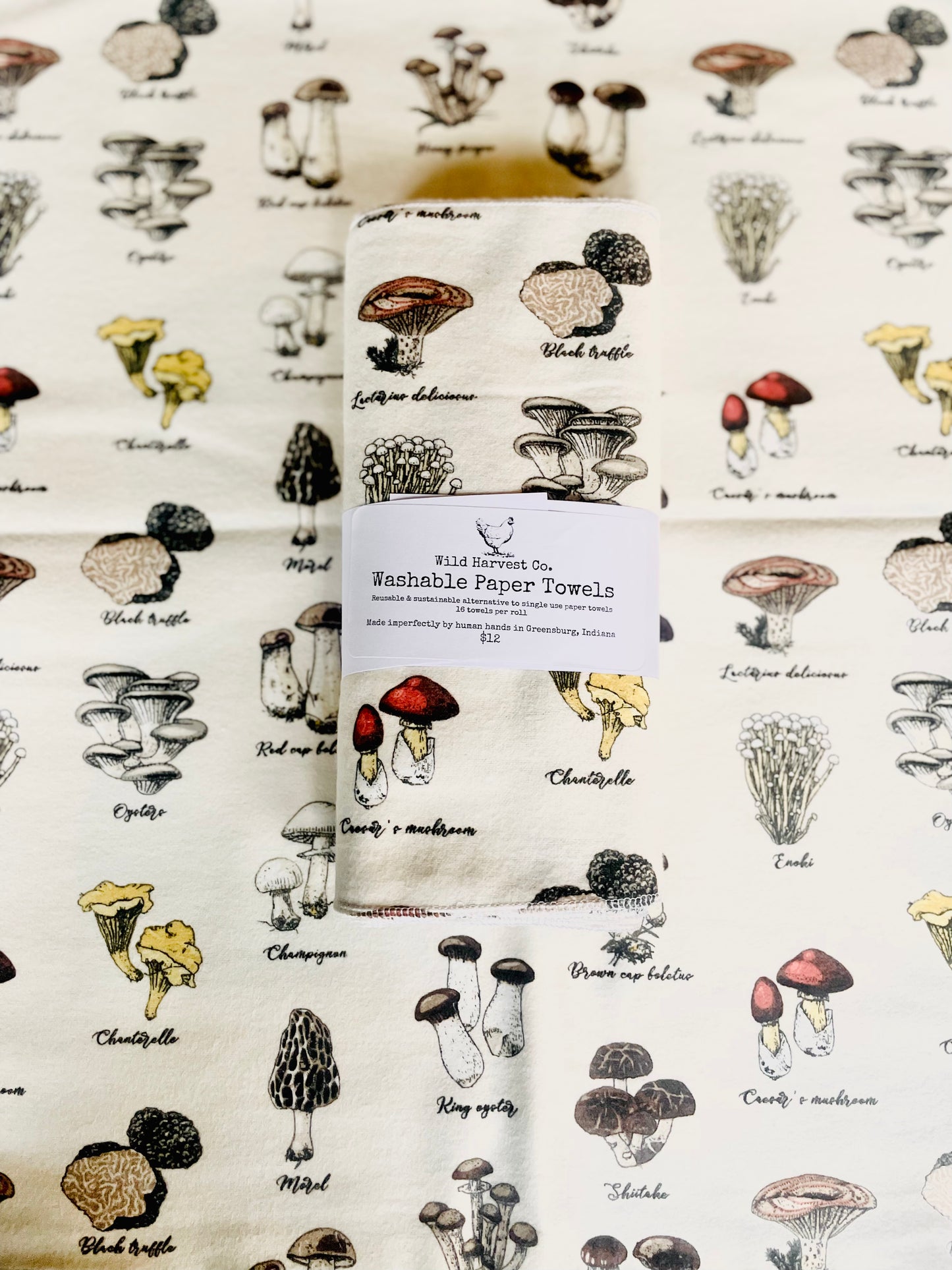 Scientific Mushrooms Washable Paper Towels