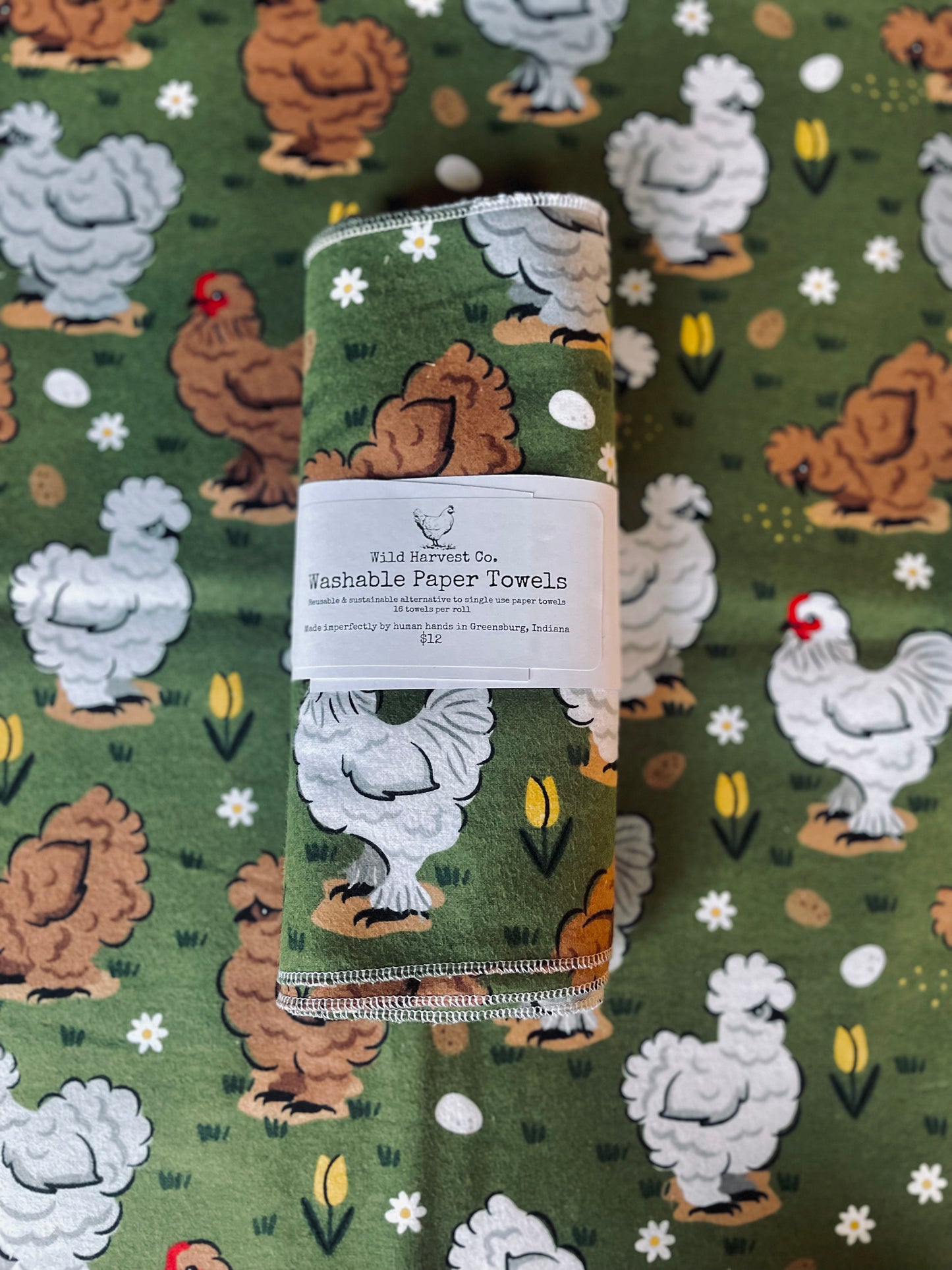 Fancy Chickens Washable Paper Towels