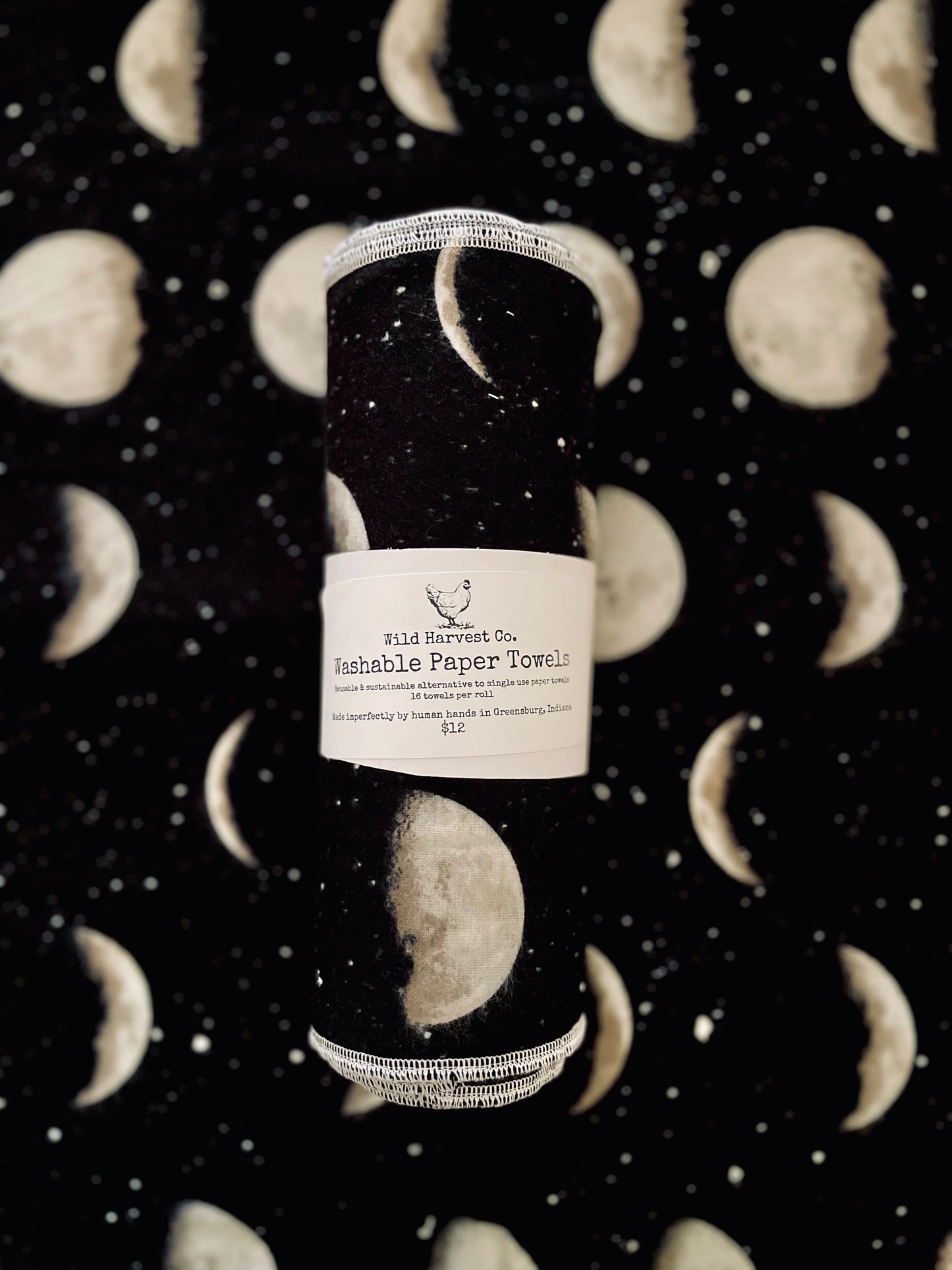 Moon Phases Washable Paper Towels